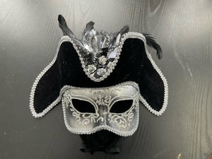 MASK: Venetian Silver and Black Mask