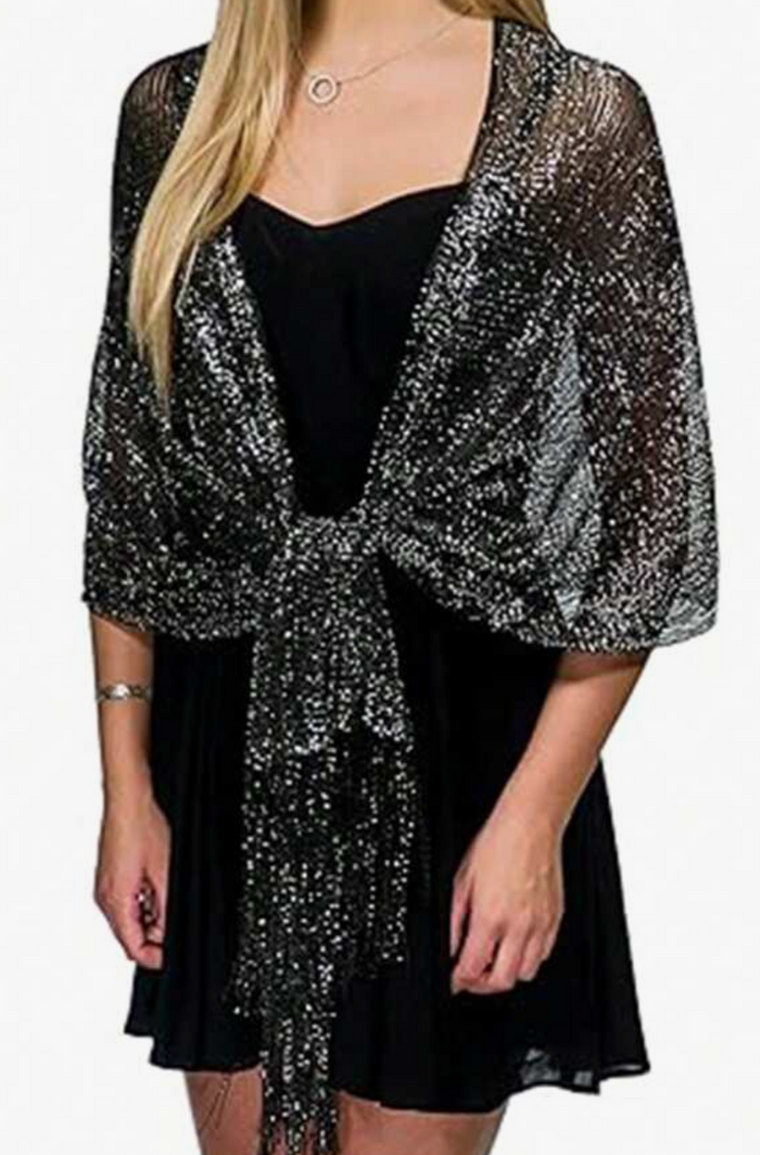 COSTUME RENTAL - X368 Black Shimmer Shawl