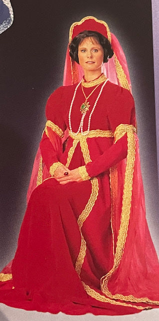 COSTUME RENTAL - A68 Lady Windsor Red MED 2 pcs