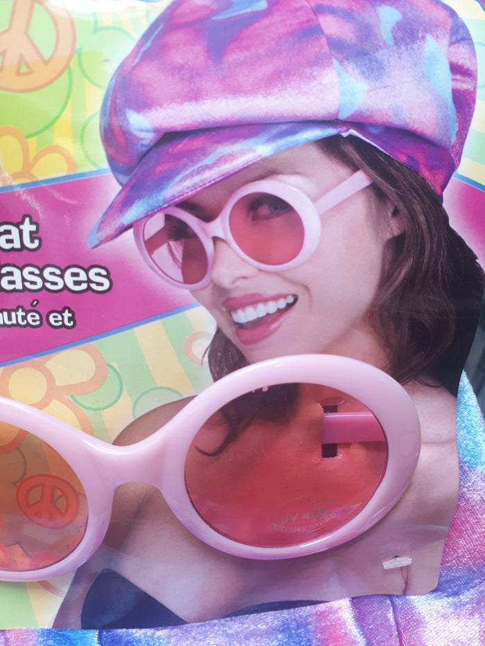 HAT: Disco Hat with glasses pink