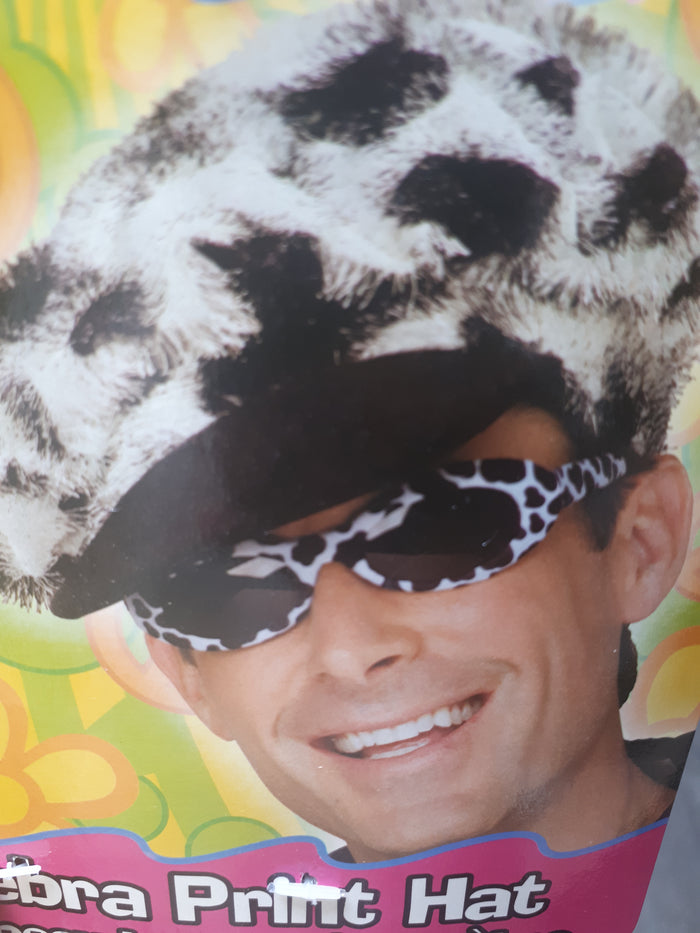 Hat: Feeling Groovy Zebra Hat and glasses