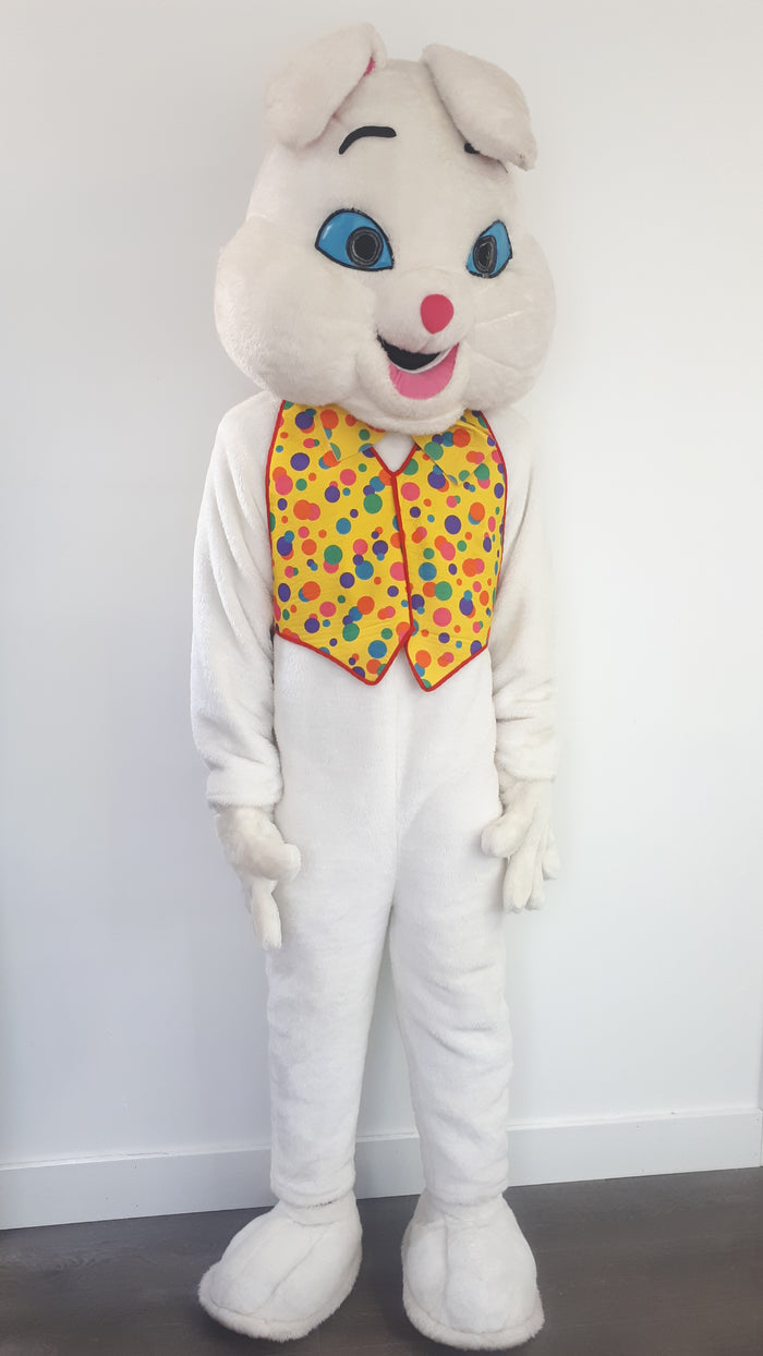 COSTUME RENTAL - R159 White Bunny Mascot 7 pcs