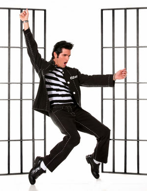 COSTUME RENTAL - D103 Elvis jailhouse rock  3pc M/l