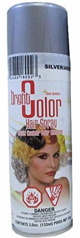 MAKEUP:  Bright color Hairspray,  Silver 85g
