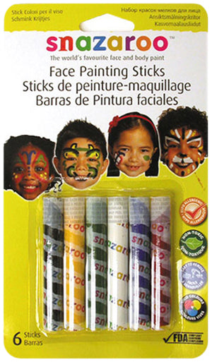 MAKEUP: Snazaroo Face Painting Sticks - Girls set of 6