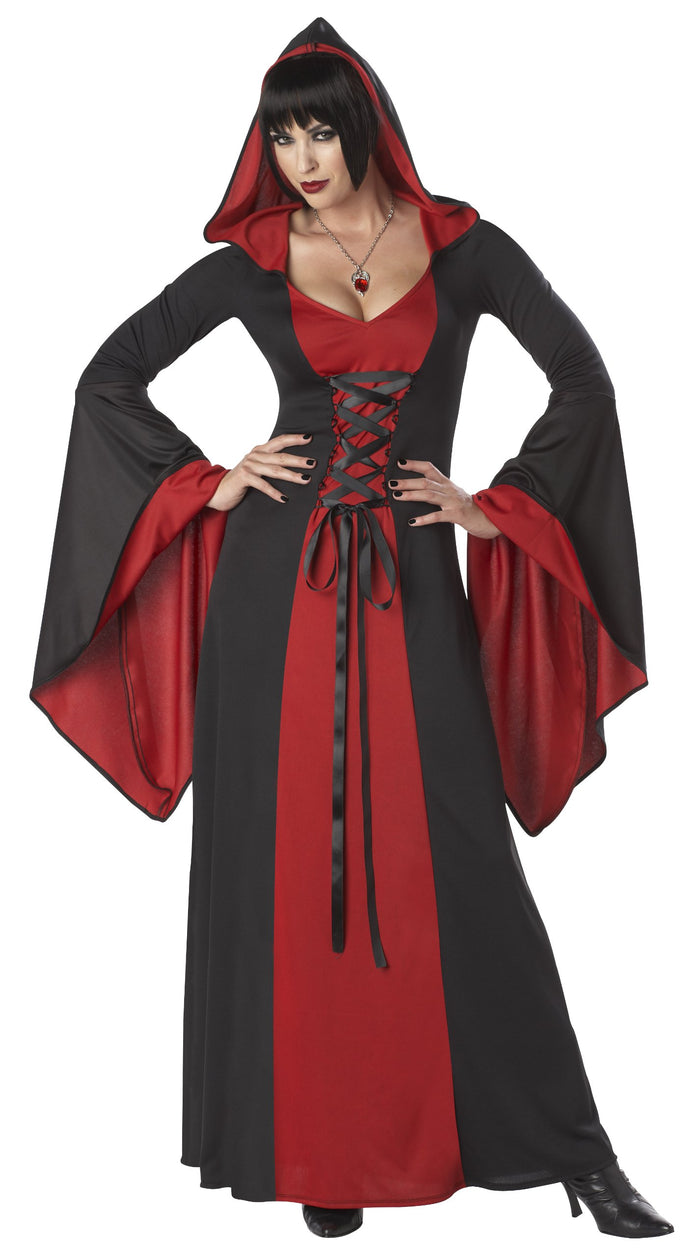 ADULT COSTUME: Hooded Robe Red