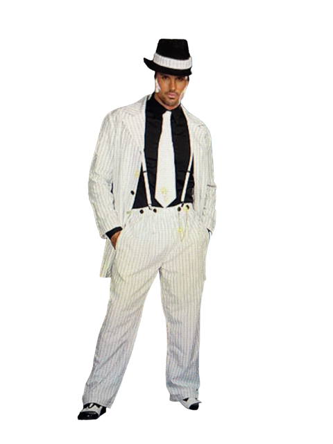 COSTUME RENTAL - J26 1920's White Gangster Suit