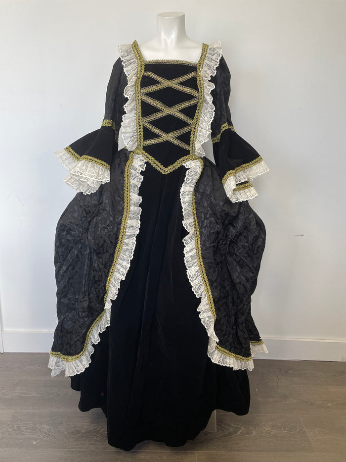 COSTUME RENTAL - B45 Colonial Queen #4 Black (Small)