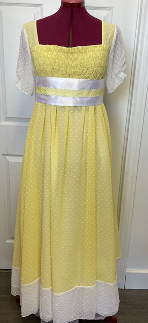 COSTUME RENTAL - C5 Bridgerton Dress Yellow Medium 2 pcs