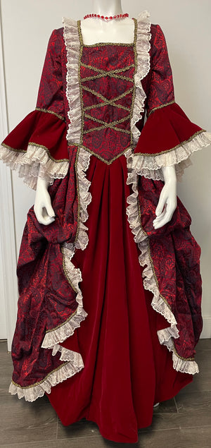 COSTUME RENTAL - B16 Renaissance Colonial Dress / Bridgerton- 2 pc