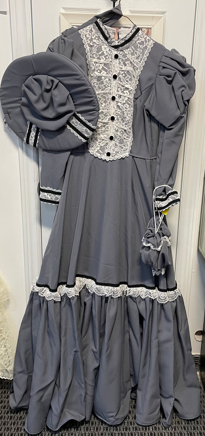 COSTUME RENTAL - c50A Turn of the Century Walking Dress (Med) - 3pc