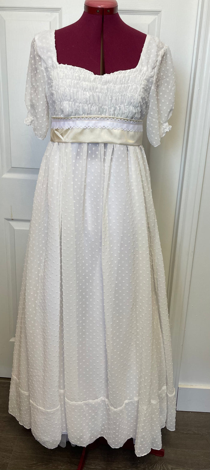 COSTUME RENTAL - c7 Bridgerton Dress White Large 2 pcs