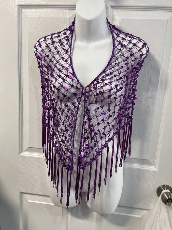 COSTUME RENTAL - X353 Purple Disco Shawl