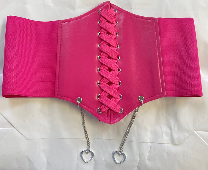 COSTUME RENTAL - G22A Pirate/Medieval Belt Pink