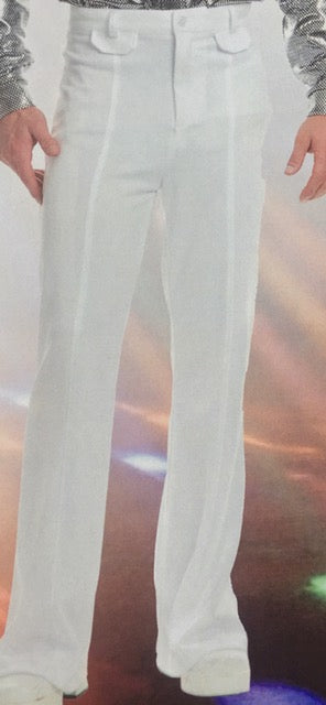 COSTUME RENTAL - X76B Disco Pants, White 32-34 inch short
