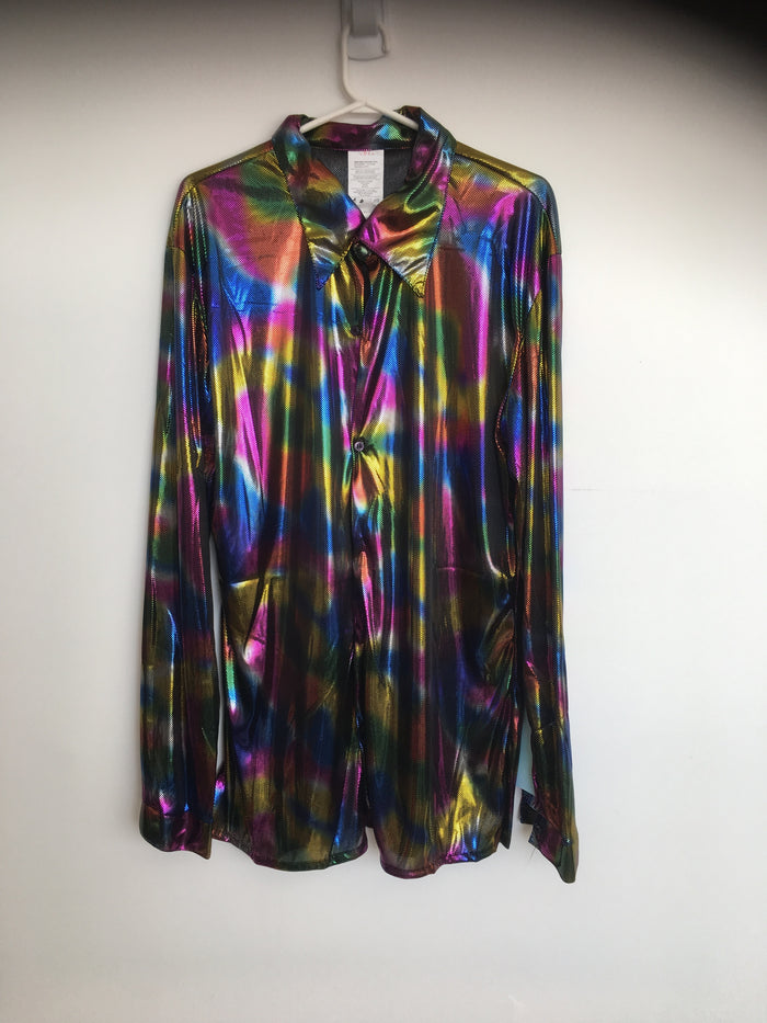 COSTUME RENTAL - X21 Disco Shirt, Rainbow