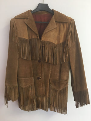 COSTUME RENTAL - X115 Jacket, Brown Tan Hippy size 10