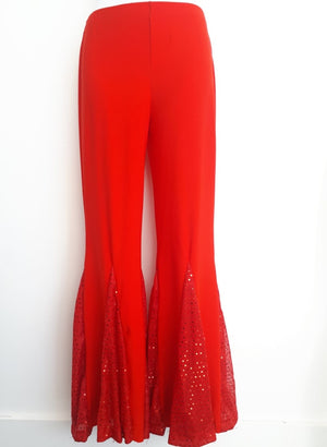 COSTUME RENTAL - X258 Disco Pants, Red, Female m/L