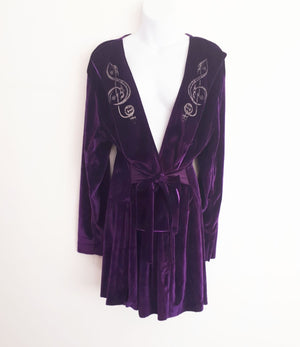 COSTUME RENTAL - Y202 1980's Purple Robe  2 pcs