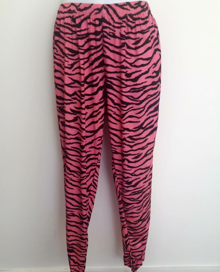 COSTUME RENTAL - Y8 1980's Pink Zebra Pants MED