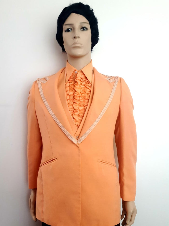 COSTUME RENTAL - X51 1970'S Tuxedo Orange Jacket 3 pcs