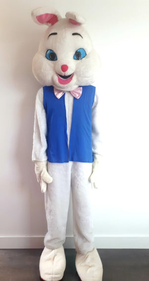 COSTUME RENTAL - R158 White Bunny Mascot 7 pcs