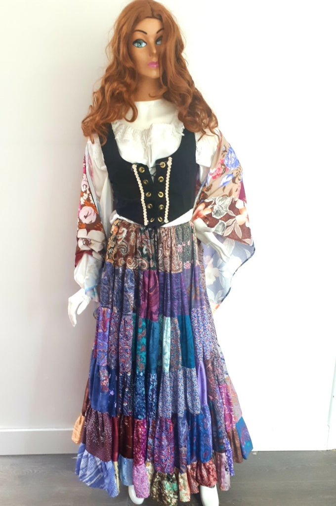 COSTUME RENTAL - G28 Gypsy SKirt and Scarf 2 pc small
