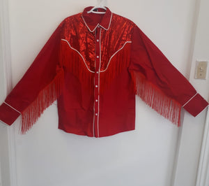COSTUME RENTAL - H6 Cowgirl Shirt Red