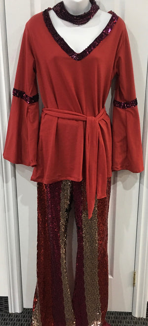COSTUME RENTAL - X234 1970's Blouse, Red