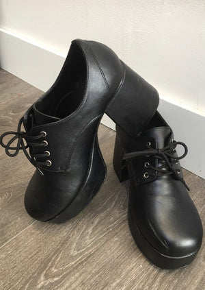 SHOE RENTAL - Z82 Black Platform Shoes Rental - Large 11-12