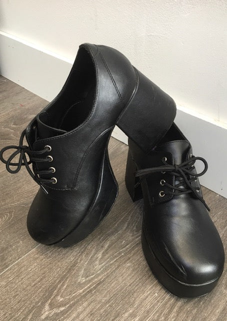 SHOE RENTAL- Z47B Black Platform Shoes size8-9 – Woodbridge Costume Rentals
