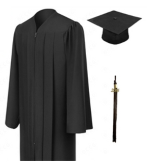 COSTUME RENTAL - O28 Graduation Robe with cap 2 pcs
