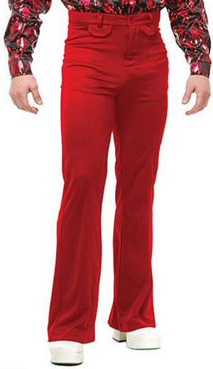 COSTUME RENTAL - X127 Disco Pants, RED 36 inch M/L