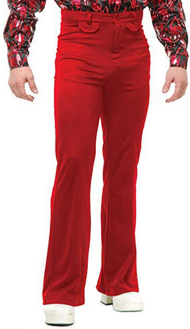 COSTUME RENTAL - X90H Disco Pants, RED 36 inch