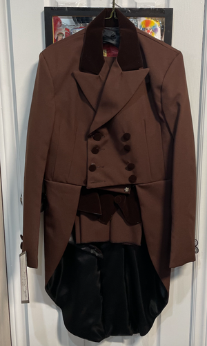 COSTUME RENTAL - C56 Brown Dickens Tail Suit- Medium