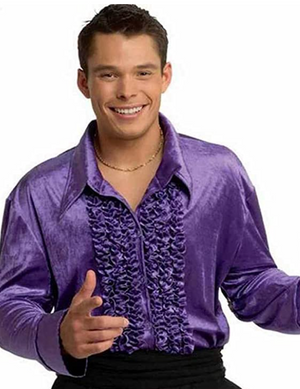 COSTUME RENTAL - X43H Disco Shirt, Purple Small