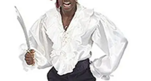 COSTUME RENTAL - G4 White Pirate Shirt XL 1 pc
