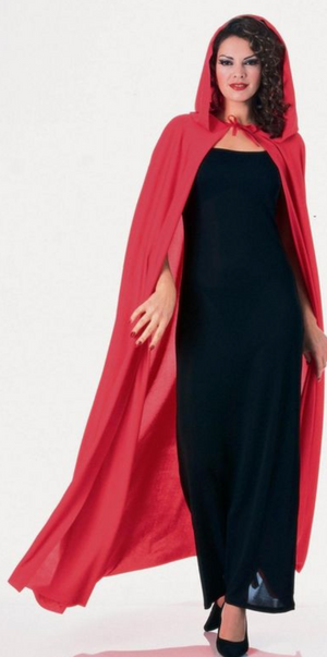 ACCESS: Cape,  Red Hooded with tulle overlay