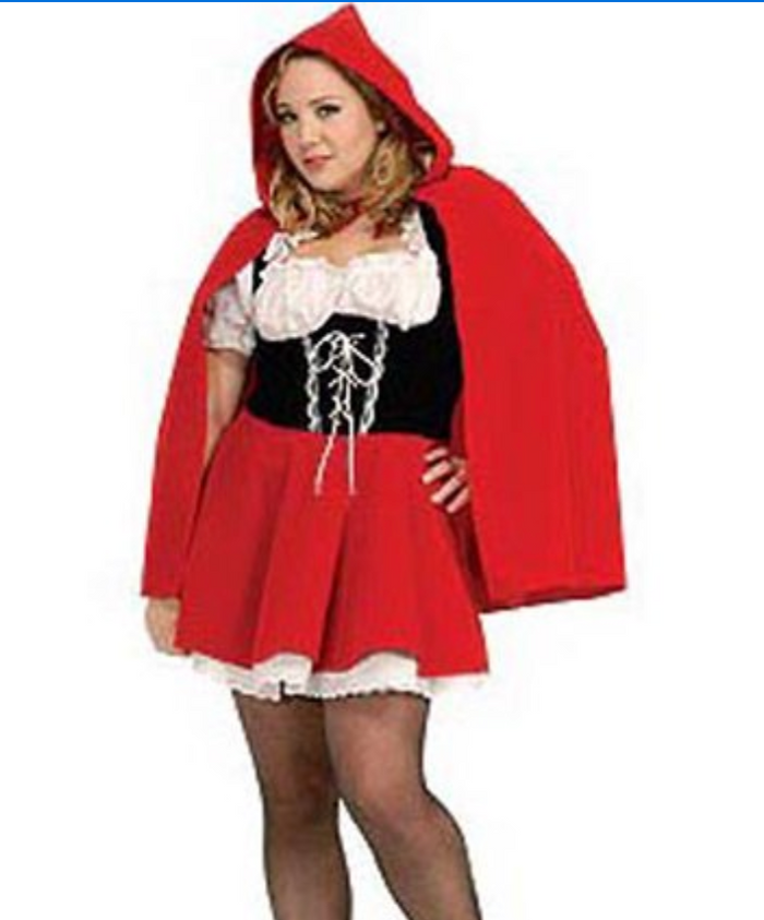 ADULT COSTUME: Red Riding Hood Plus