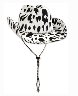 HAT: Cowboy hat cowprint