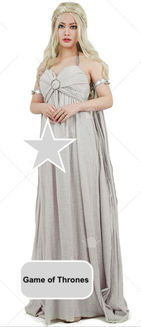 COSTUME RENTAL - A53A Daenerys Game of Thrones (Grey Dress)