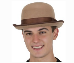 HAT:  TAN DERBY BOWLER HAT