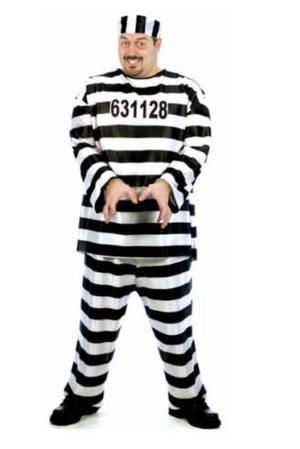 ADULT COSTUME: Prisoner costume PLUS