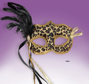 MASK:  Venetian Mask - Animal Print