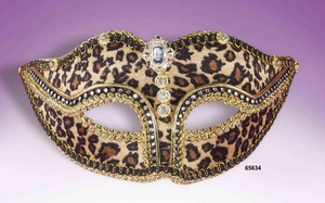 MASK:  Venetian Mask - Animal Print
