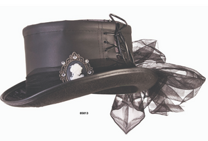 COSTUME RENTAL - Z305 Steampunk Shiny Victorian Hat RENTAL