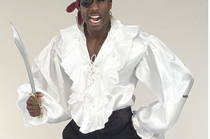ADULT COSTUME: Ruffled Pirate SHirt WHite Woodbridge Costume Rentals ADULT COSTUME: Ruffled Pirate SHirt WHite Woodbridge Costume Rentals