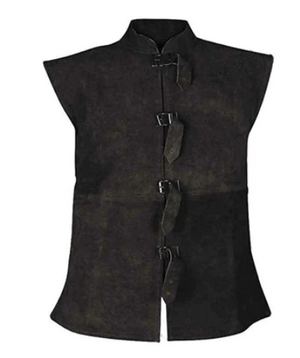 COSTUME RENTAL - A22c Renaissance vest Black 1 pc