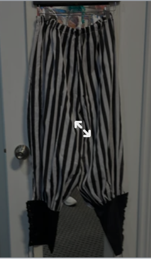 COSTUME RENTAL - G41 Striped Pirate Pants X Large
