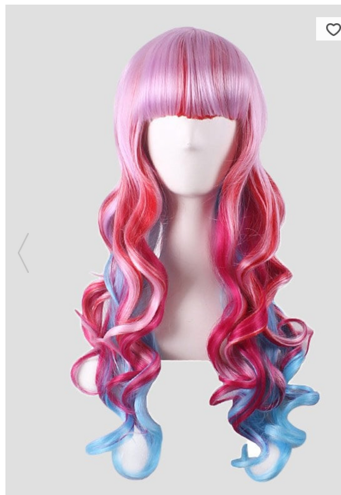 RENTAL WIG: Z422 Pink and Red Mermaid/Fairy Wig